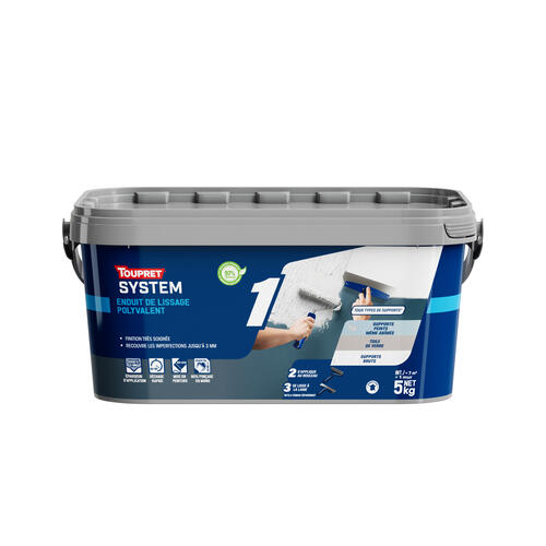 Enduit de Lissage polyvalent TOUPRET SYSTEM