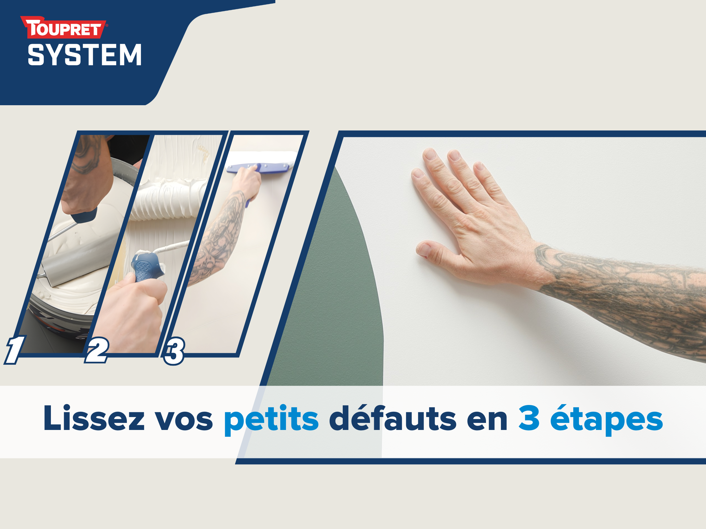 TOUPRET SYSTEM : enduit  polyvalent, rénovation facile et ponçage réduit